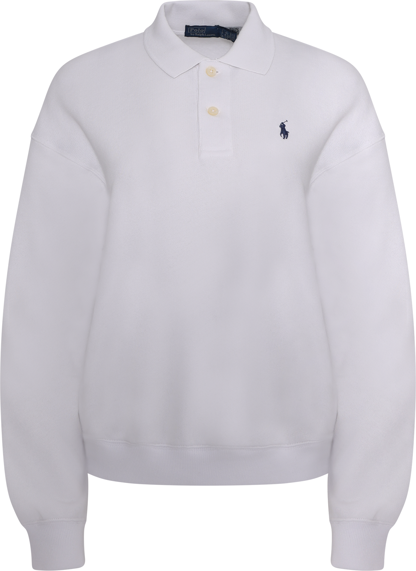 Polo Ralph Lauren - Gensere - Polo-Collar Fleece Pullover - White - Villoid