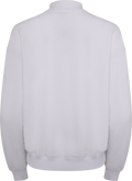 Polo-Collar Fleece Pullover - White