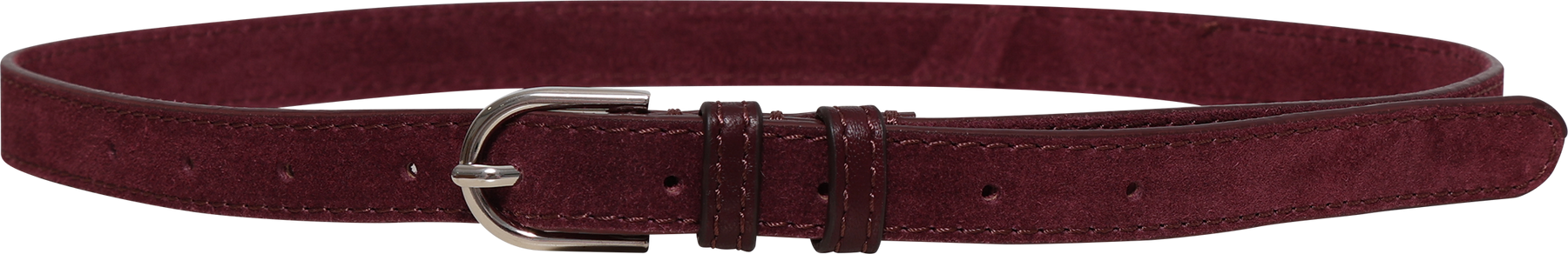 Suede Zoe Belt - Fig Red