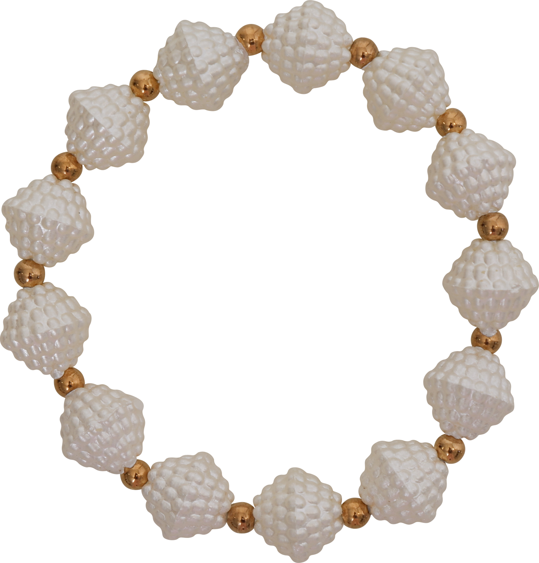 Anja Pearl Stretch Bracelet/Hair Tie - White