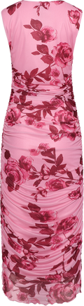 Hilda Mesh Midi Dress - Pink
