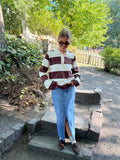 Isabelle Blocked Polo Jumper - Brown