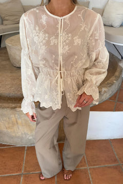 Lolaic Shirt - White Embroidery