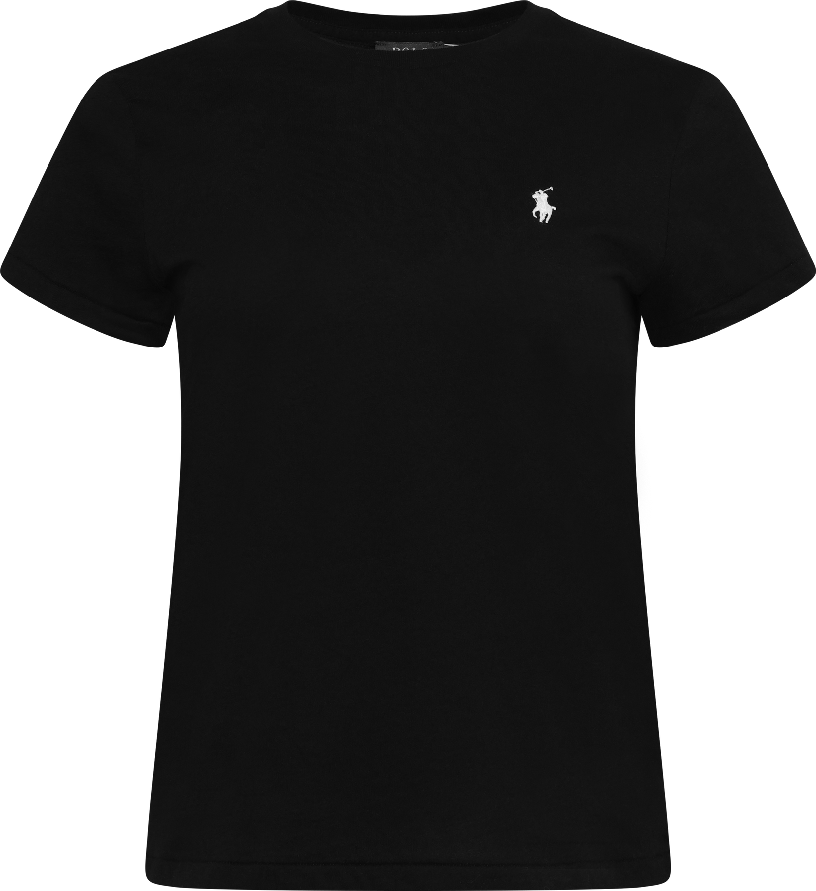 Cotton Jersey Crewneck T-Shirt - Polo Black