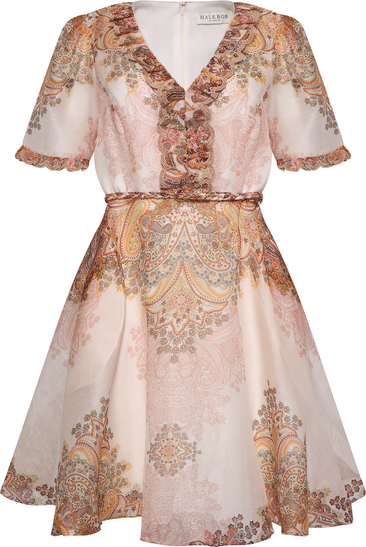 Micah Silk Linen Dress - Ivory