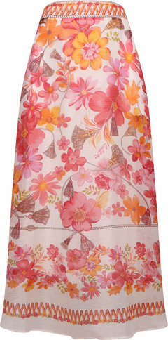 Quitterie Long Skirt - Coral