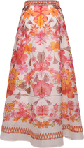 Quitterie Long Skirt - Coral