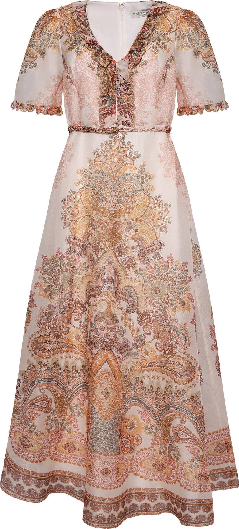 Micah Long Dress Silk Linen - Ivory