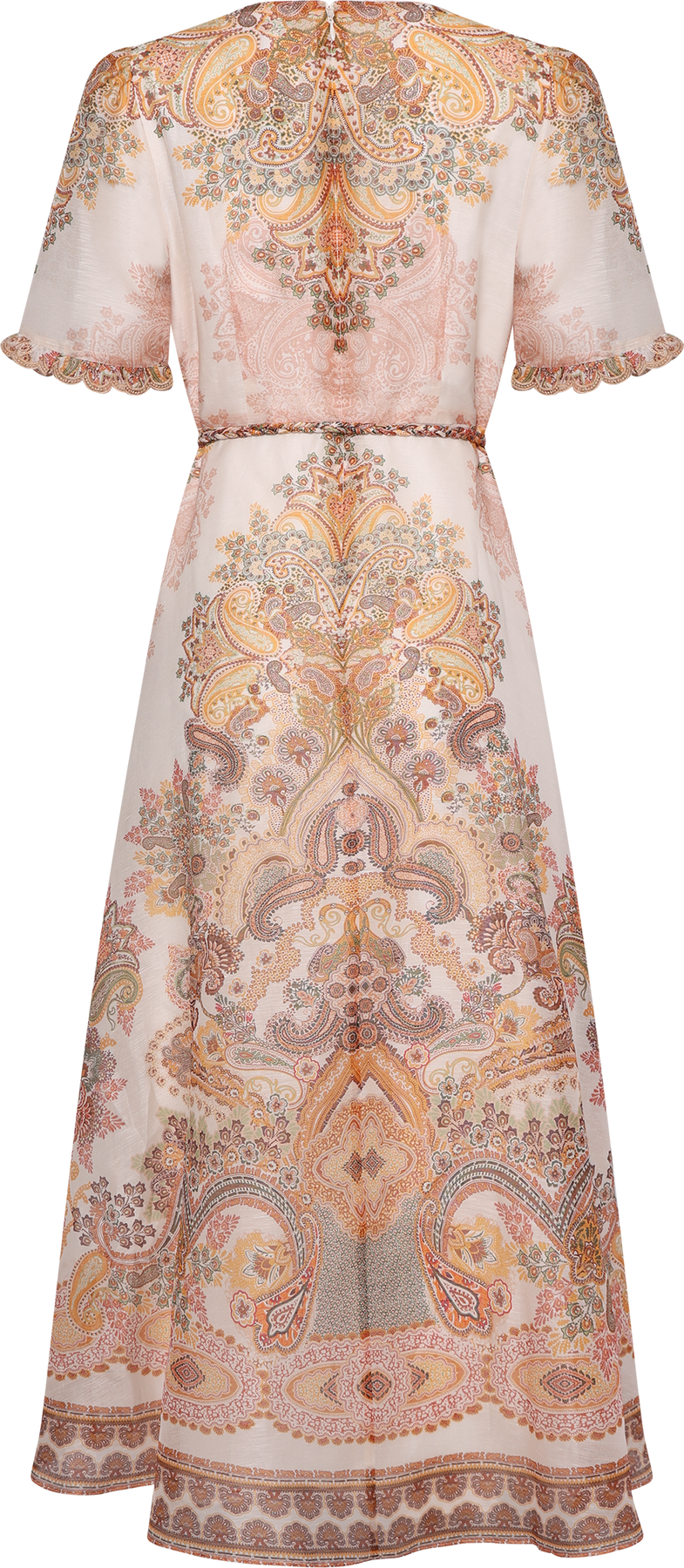 Micah Long Dress Silk Linen - Ivory