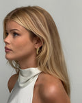 Petite Edge Hoops - Gold