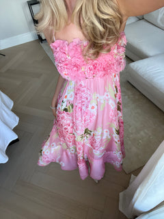 Organza Strap Dress - Cherry Blossom