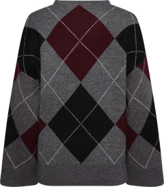 Boletteic Pullover - Grey Argyle