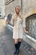 Oliviaic Knit Dress - Ribbed Beige