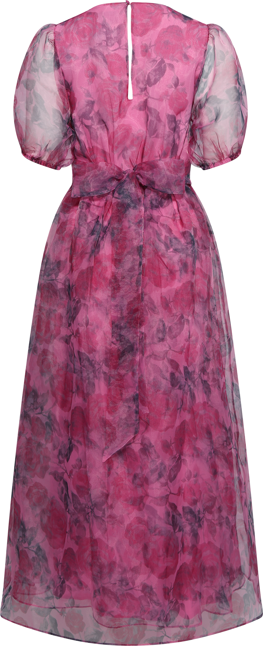 Elsa Flower Organza Maxi Dress - Pink
