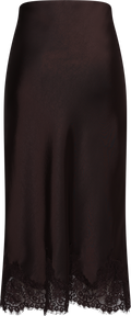 Stinalill Satin Lace Skirt - Dark Brown