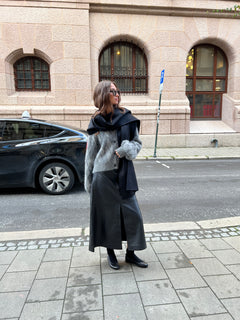 Gzsasi Cardigan - Check Dark Grey/Grey/Blue Comb