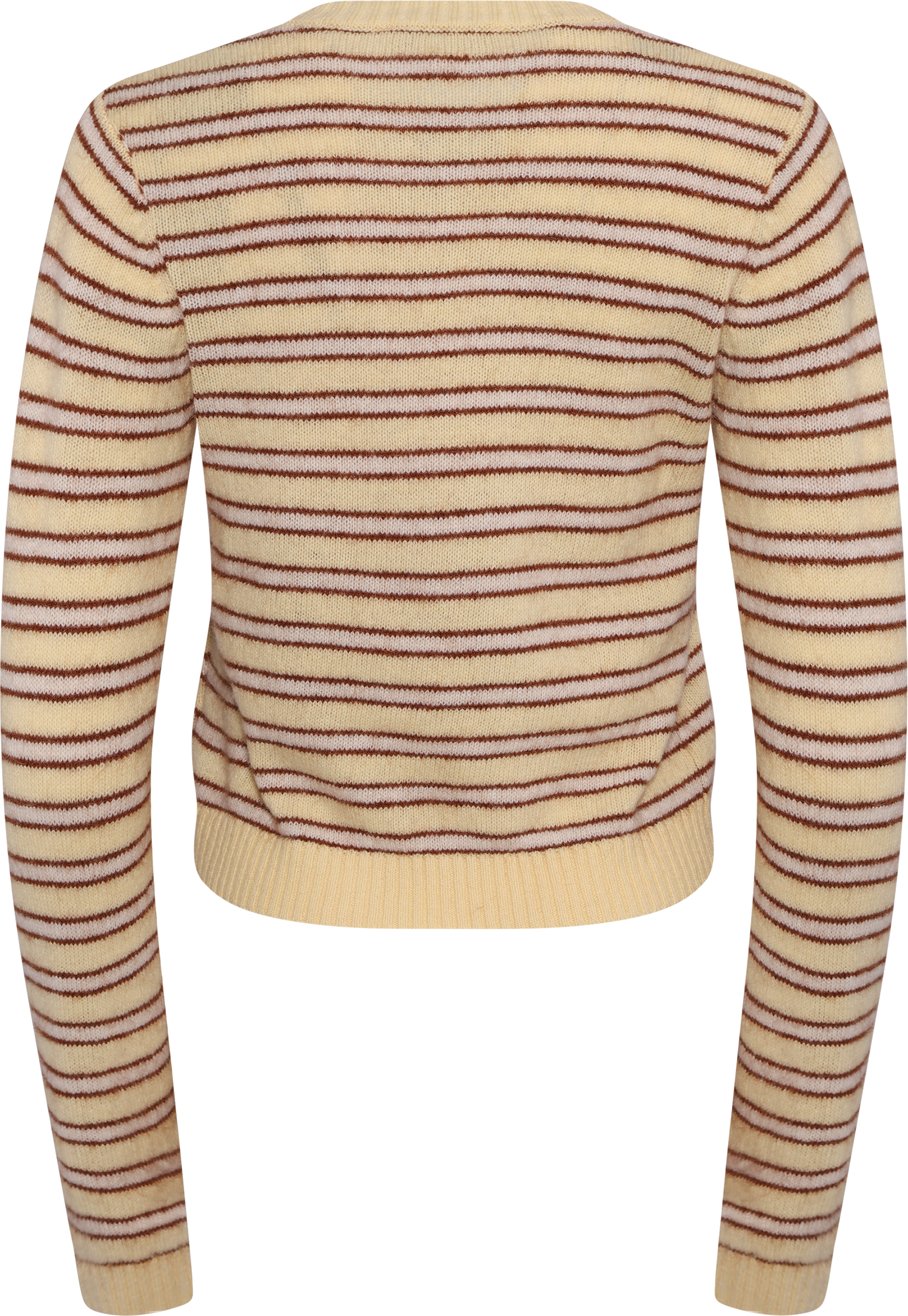 Stripe Wool Cardigan - Lt. Yellow Stripe