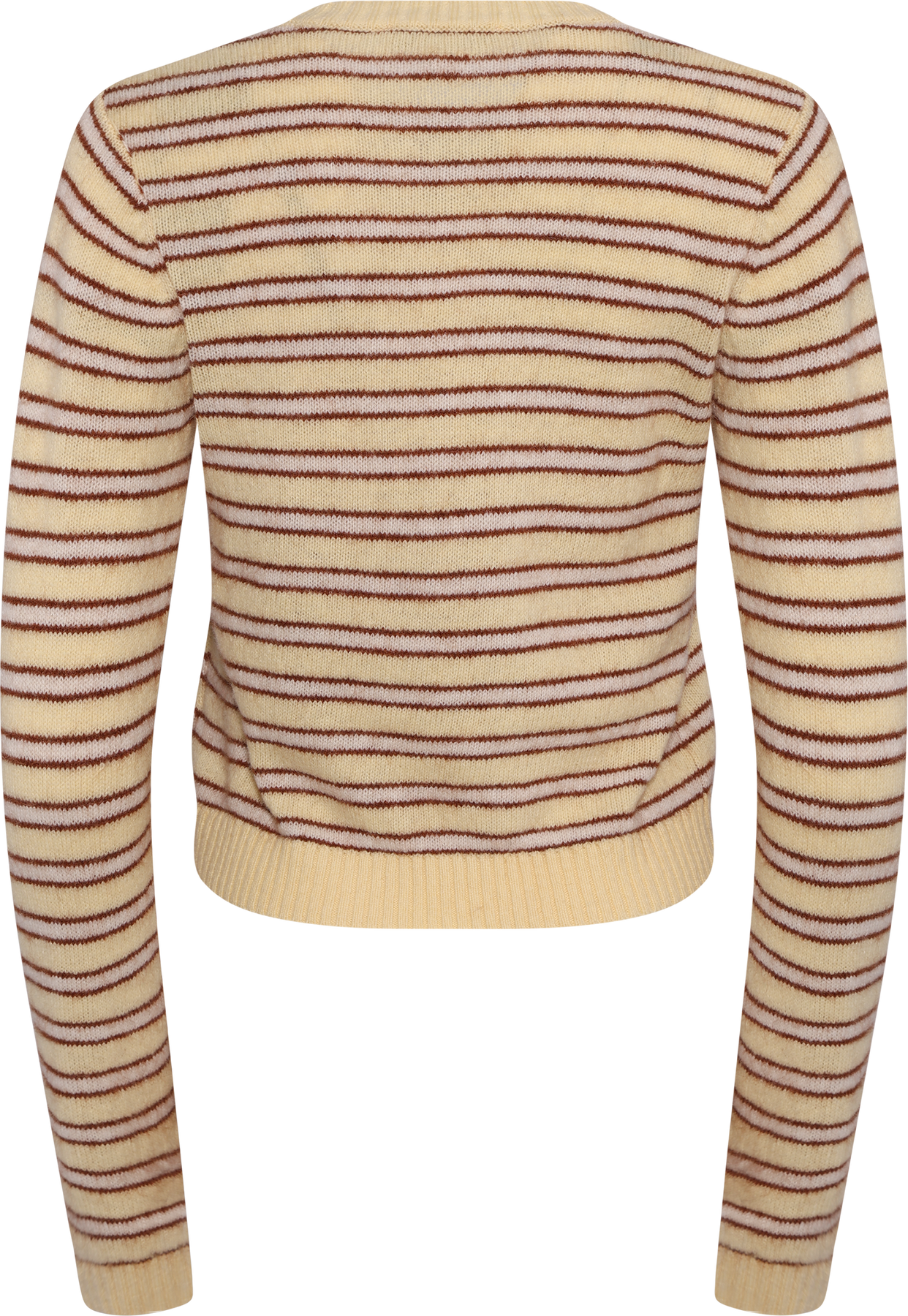 Stripe Wool Cardigan - Lt. Yellow Stripe