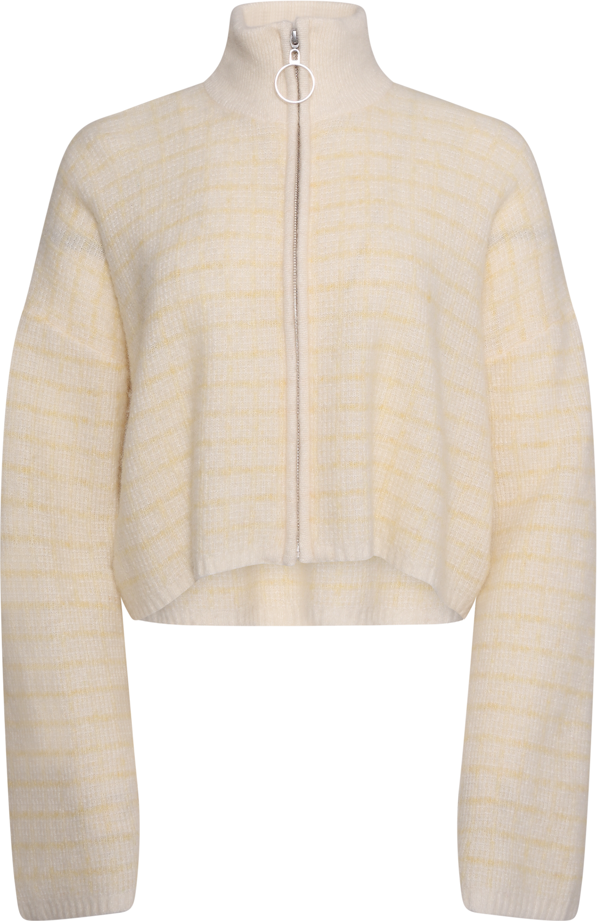 Tine Waffle Check Cardigan - Lt. Yellow Mix