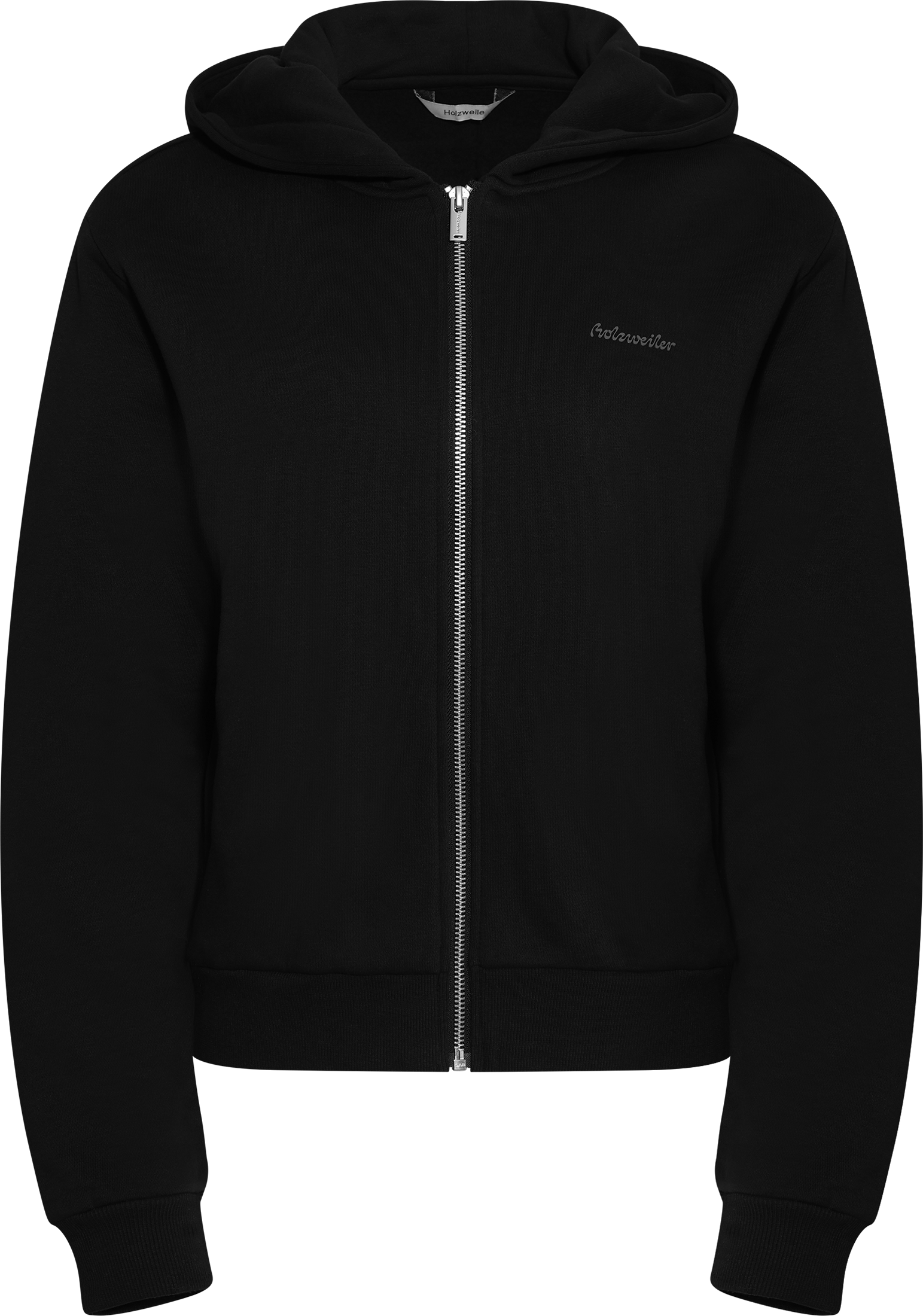 W Regular Zip Hoodie - Black