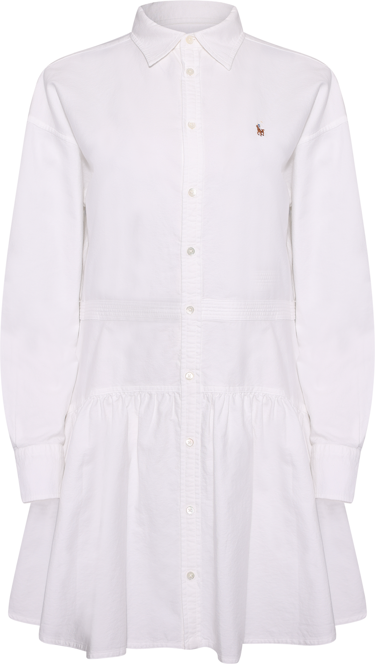 Woven Shirt Dress - White