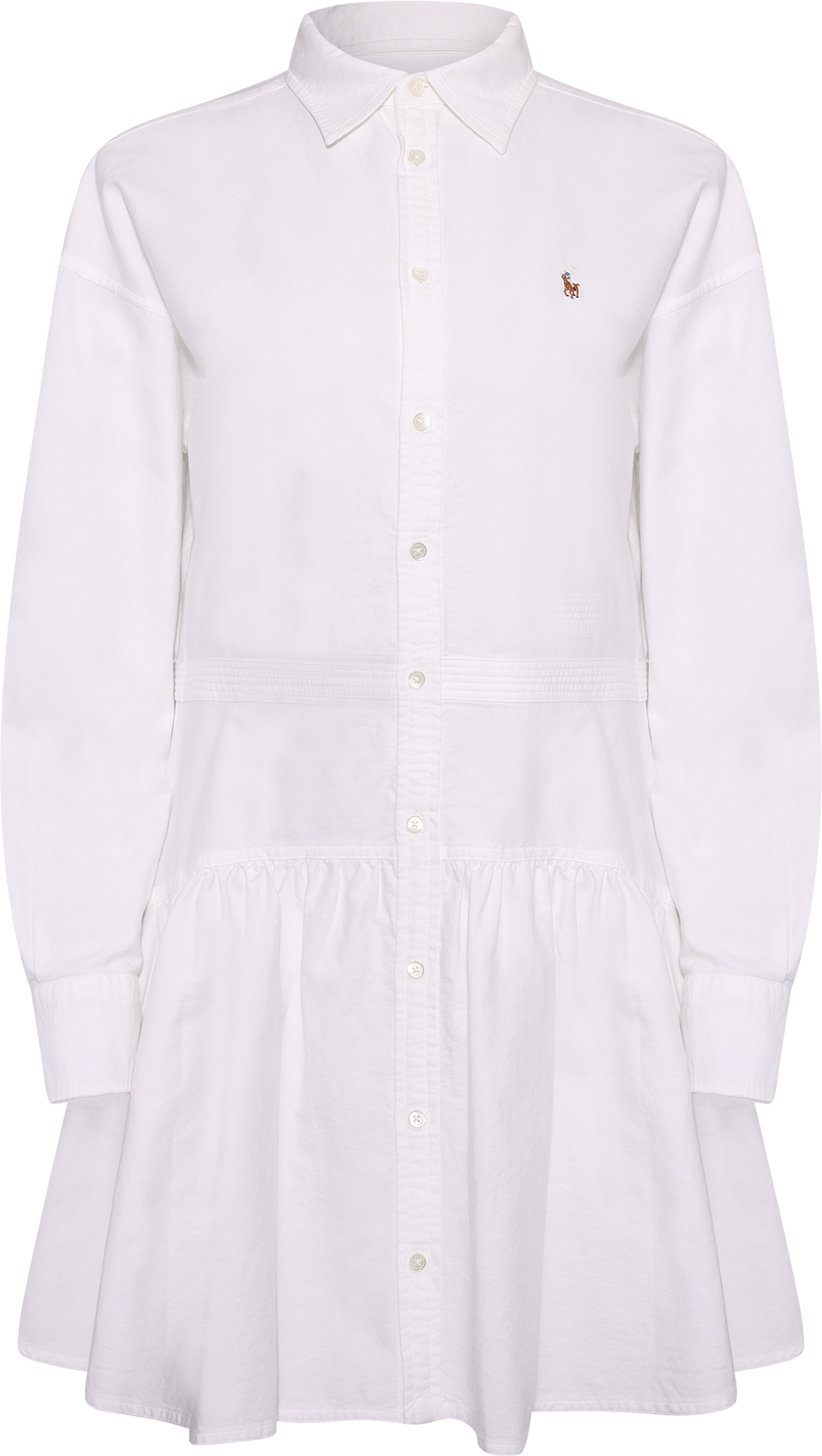 Woven Shirt Dress - White