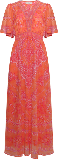 Alitzel Long Dress - Orange
