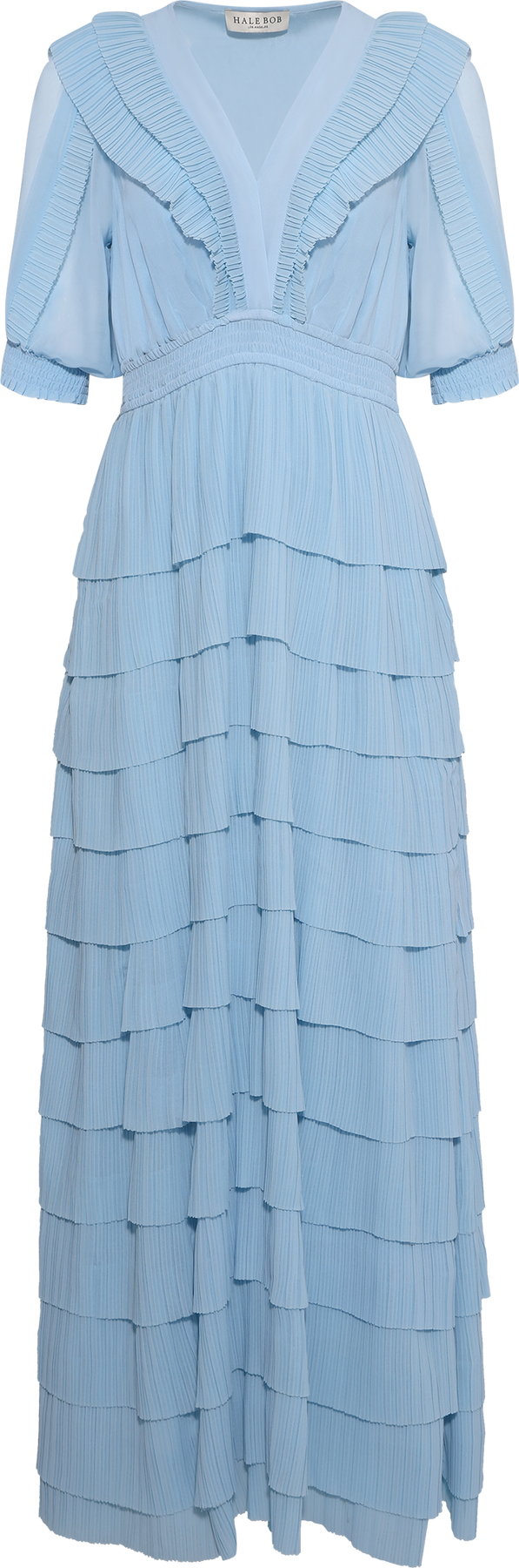 Aulelei Long Dress W Ruffles - Blue