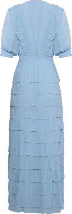 Aulelei Long Dress W Ruffles - Blue