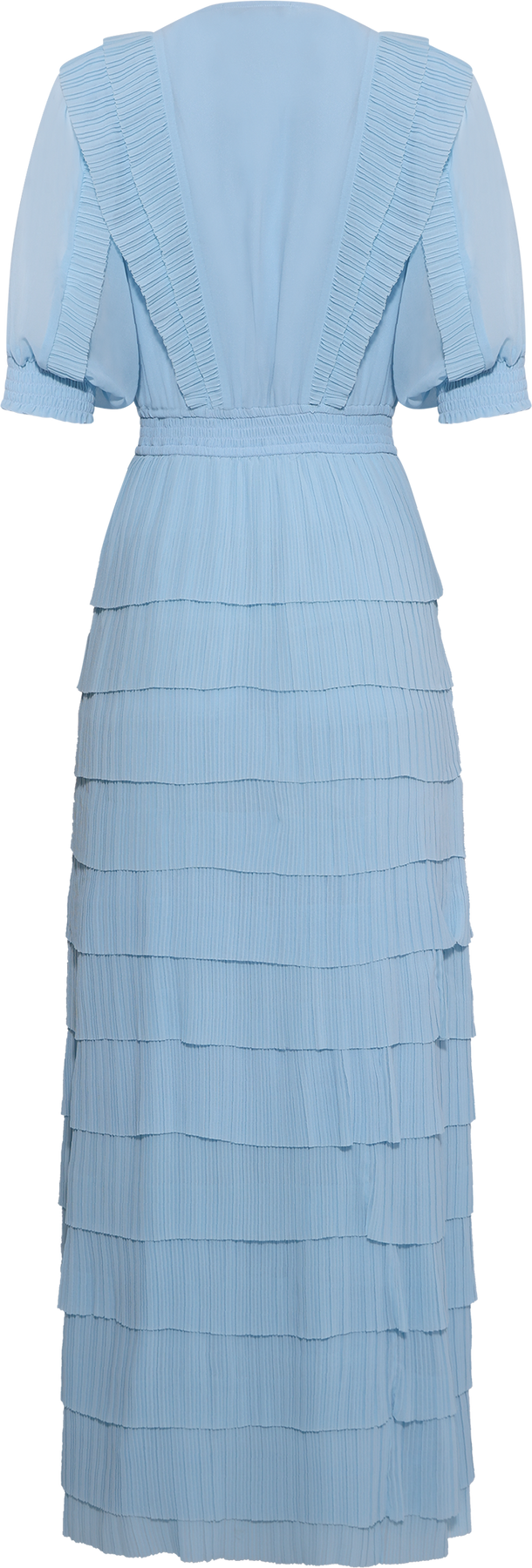 Aulelei Long Dress W Ruffles - Blue