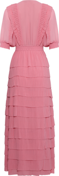 Aulelei Long Dress W Ruffles - Pink