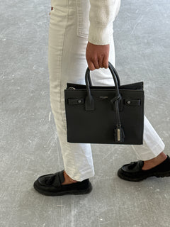 Saint Laurent Sac De Jour Nano Leather Tote - Grey