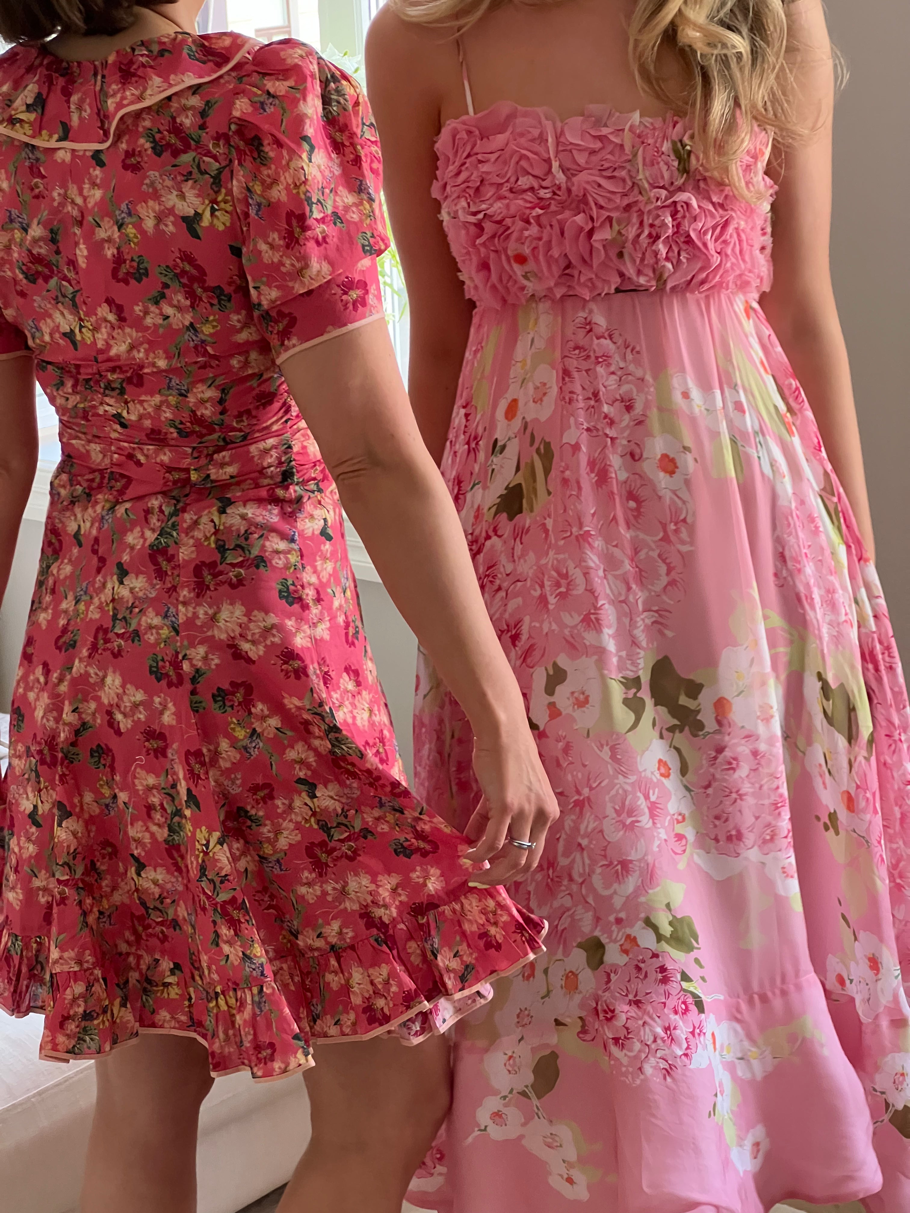 Organza Strap Dress - Cherry Blossom