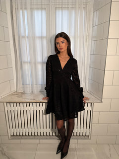 Freya Mini Dress - Black Lace