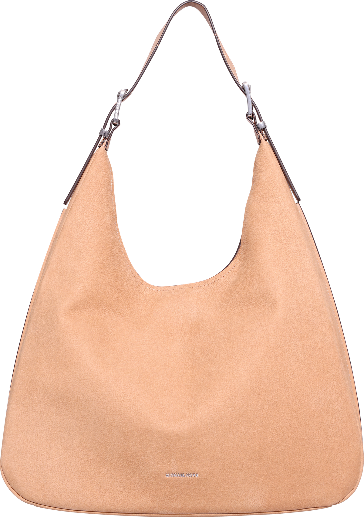 Nolita Large Pebbled Leather Hobo Shoulder Bag - Peanut
