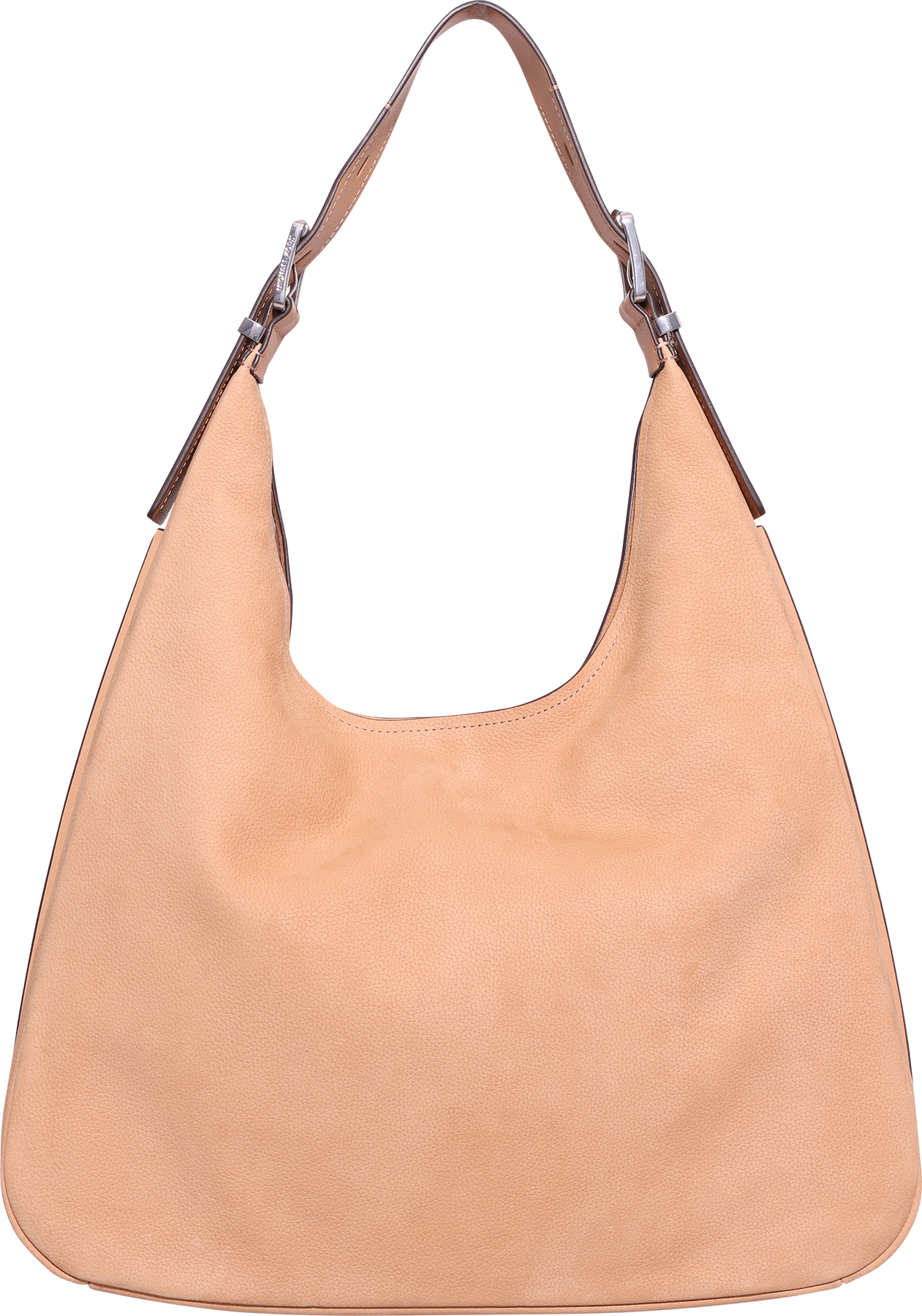 Nolita Large Pebbled Leather Hobo Shoulder Bag - Peanut