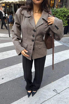 Stineic Blazer - Brown Checks