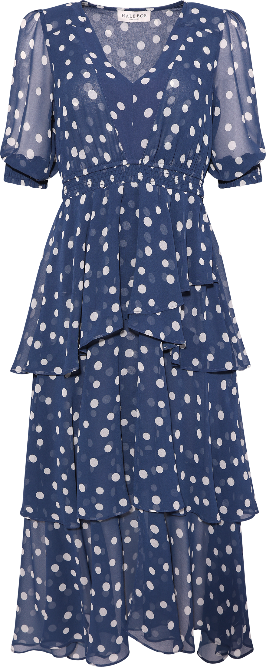 Kiera Dress W Tiered Skirt - Navy
