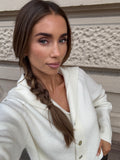 Selina Captain Wool Cardigan - Off White