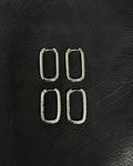 Diamond Edge Hoops - Silver
