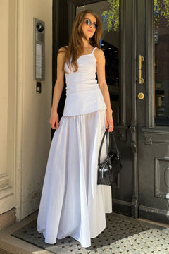 Elina Poplin Skirt - Off White