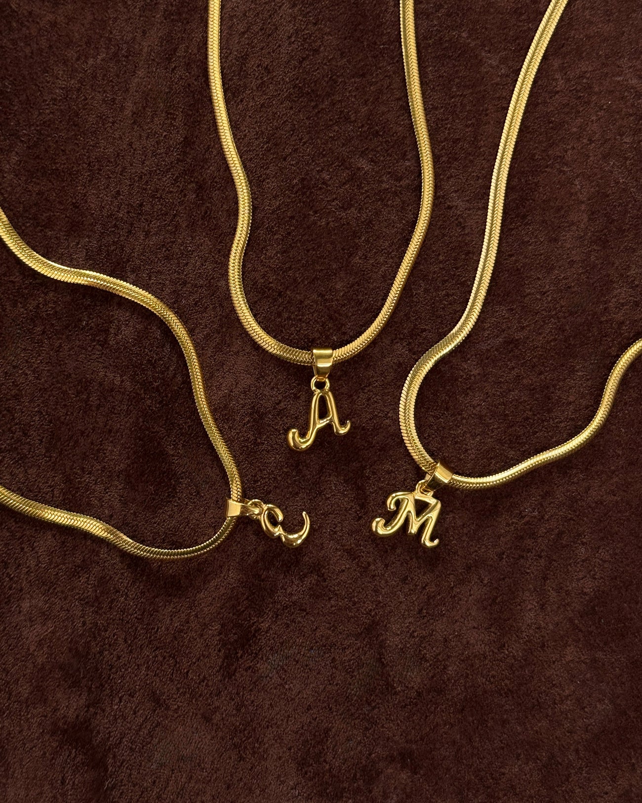 Bone Letter Necklace - Gold