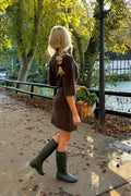 Oliviaic Knit Dress - Dark Brown