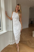 Miraic Mesh Dress - White Flower
