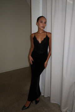 Signi Slip Dress - Black