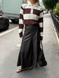 Isabelle Blocked Polo Jumper - Brown