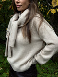 Celine Cashmere Sweater - Light Sand Melange