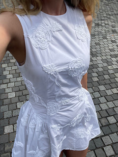 Poplin Mini Dress - Bright White