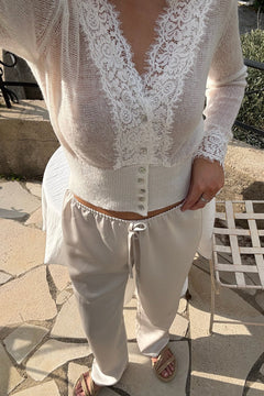 Fieic Pants - Off White Satin