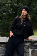 Diana Cape Cardigan - Dark Brown